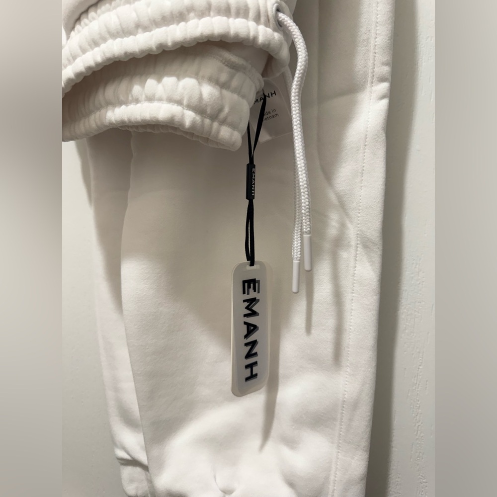 Women's White Track Joggers